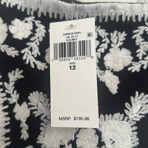 Ralph Lauren - Floral-Embroidered Tulle Crop Top - Picture 8 of 8